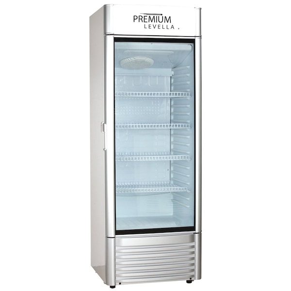 Premium Levella Premium Levella 9 cu. ft. Commercial Display Refrigerator One Glass Door Merchandiser in Silver PRF90DX - main